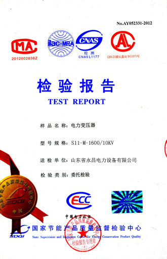 宁德电力变压器检测合格报告